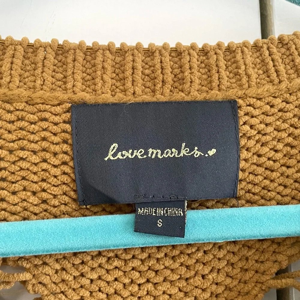 Love Marks Distressed Cold Shoulder Sweater in Mustard Yellow Size Small